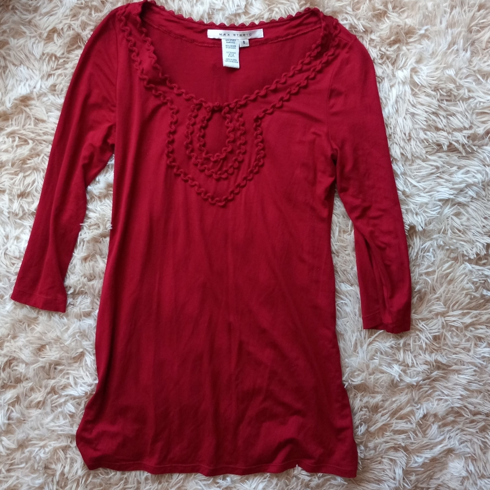 Max Studio red tunic